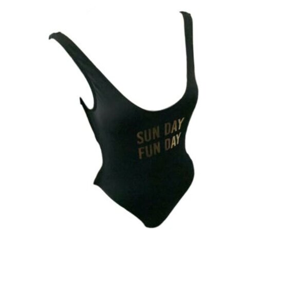 The Bikini Lab One Piece Swimsuit Women Size S “Sun Day Fun Day” - Picture 1 of 10